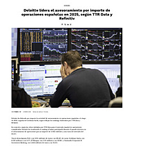 Deloitte lidera el asesoramiento por importe de operaciones espa�olas en 2025, seg�n TTR Data y Refinitiv